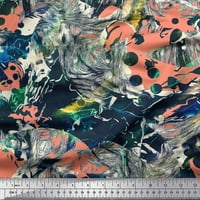 Soimoi Velvet Fabric Animals & Texture Print Fabric край двора