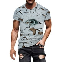 Ризи за мъже Личност мускулна мъжка коремна мускула 3D цифрова тениска за печат с кръгла шия и къси ръкави