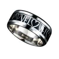 Keusn титаниев стоманен пръстен любов двойка от неръждаема стомана пръстен за мъже Свети Валентин Бижута с бижута W