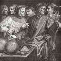 Si Tuscan Poets от Giorgio Vasari. Отляво надясно Марсилио Фичино, 1433 г.