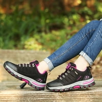 Ruziyoog Summer Sock Sport Shoes Бизнес ежедневни за жени Разчистване, жени на открито спортно катерене Пешеходни обувки Водоустойчиви маратонки за преходи Черно 7