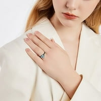 Yinguo s Silver Lavy Blue Ring Fashion изискан празничен пръстен женски подходящ за всички поводи