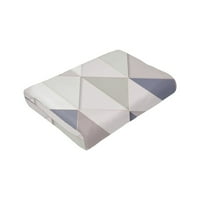 Винтидж триъгълник мозаечна шаблона за хвърляне на шаблони, супер меко антилигиращо фланелни одеяла, 50 x40