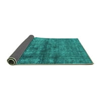 Ahgly Company Indoor Rectangle Oriental Turquoise Blue Industrial Area Rugs, 8 '10'
