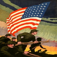 The Honor Roll Americans във военния плакат от печат от неизвестно