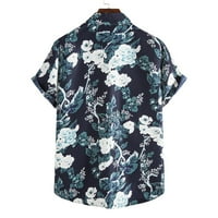 Хавайска риза за мъже Просвещение Мъжки модни етнически къс ръкав Небрежен печат Хавайска риза Блузна тениска подаръци за мъже до 60% отстъпка от мода