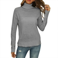 Пуловерите за жени се вписват с твърд цвят корупка с дълъг ръкав Основен темперамент плетен модни върхове Празник учители пуловери