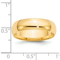 14k жълто злато 14ky LTW Comfort Fit Размер на лентата, направен в САЩ CFL060-11