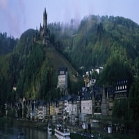 Замъкът на хълм, замъка Райхсбург, река Мозел, Cochem-zell, Rhineland-Palatinate, Germany Poster Print