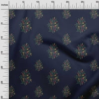 OneOone Organic Cotton Voile Leaves Leaves & Floral Block Print Fabric по двор