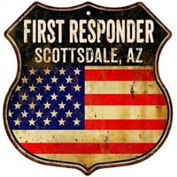 AZ First Responder USA Metal Sign Fire Police 211110022084
