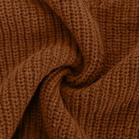Aoksee пуловери за жени с V-образно деколте от рамо свободен пуловер пуловер Женски пуловер с плетен пуловер