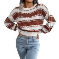Женски кабелен плетен пуловер мъже 3xl пуловери Дамски пухка