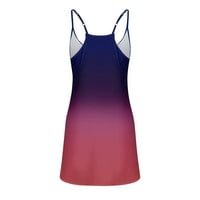 Dyegold къса лятна рокля за жени спагети каишка v шия без ръкави атлетични рокли джобове за ежедневни плюс размер мини слънчев разрез