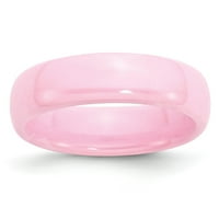Керамично розово полирана лента Размер: 6; за възрастни и тийнейджъри; За жени и мъже