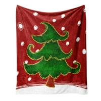 Коледно дърво сгъстено одеяло офис дрямка одеяло отпечатано топло одеяло фланелен климатик за спално одеяло