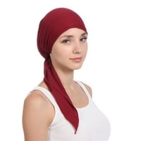Жени Индия мъниста мюсюлмански участък тюрбан шапка памучна коса опашка за глава