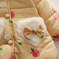 Rovga Toddler Girls Coats Бебешко палто вятърно яке за връхни дрехи сгъстяване на малко дете топло качулка зимно палто и яке